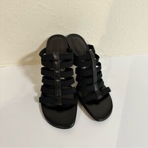 Donald J Pliner Black Strappy Heels Size 5.5M Made in Spain